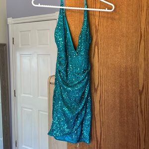 Blue fashion Nova sparkle dress